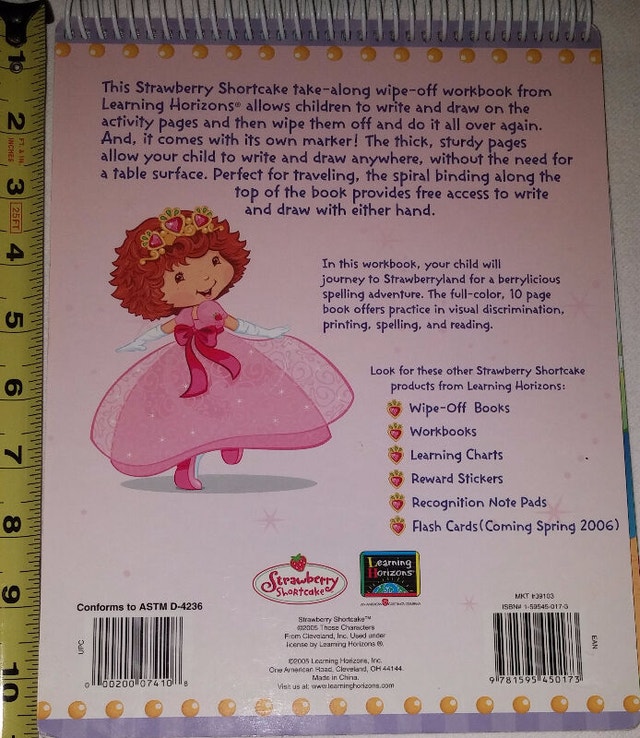 Strawberry Short Cake Wipe Off Book - photo 2