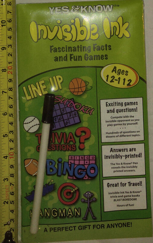 Invisible Ink - Fascinating Facts & Fun Games Book Set NEW