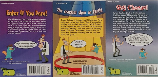 Qty 3 x Disney Phineas and Ferb TV Series Books - photo 2