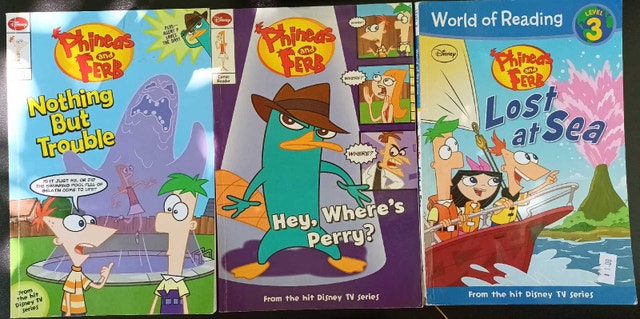 Qty 3 x Disney Phineas and Ferb TV Series Books - photo 3