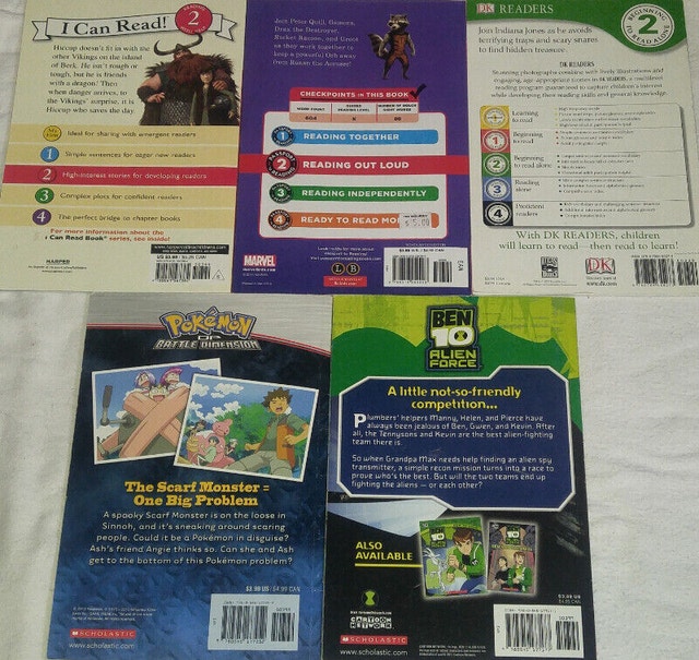 Qty 5 x Reading Books - Dragon, Guardians, Pokemon, Ben 10, Jone - photo 2