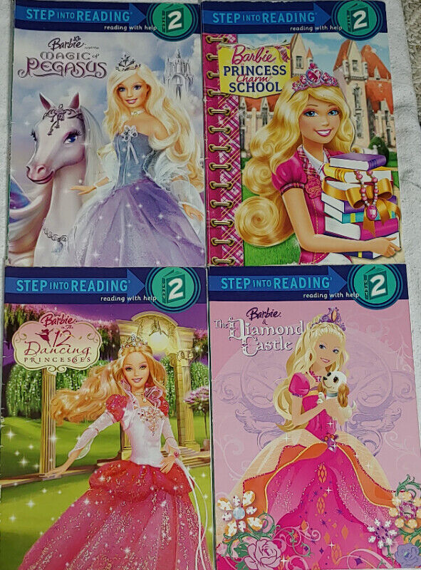 2 Sets x 4 Barbie Doll Step Into Reading Books