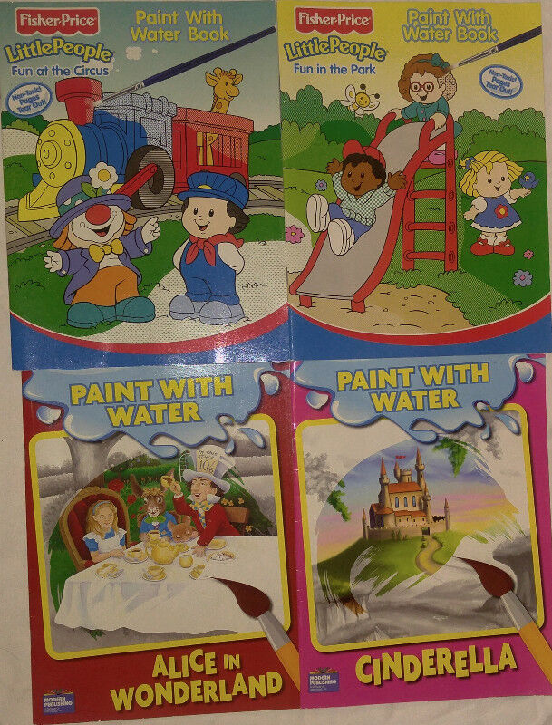 Qty 2 x 4 Paint with Water Books NEW