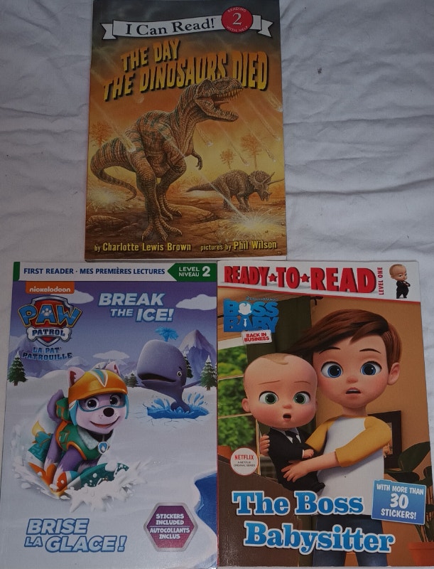 Paw Patrol, Baby Boss, Dinosaurs Books Set