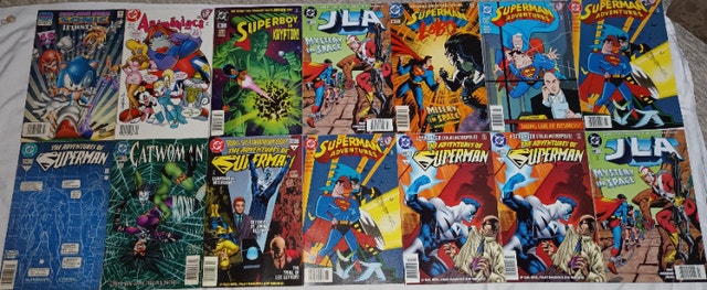 14 Vintage DC Comic Books - SuperMan, CatWoman, Animaniacs, Soni