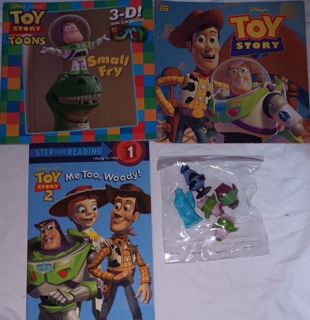 3 x Toys Story Books & 5 Toy Figures