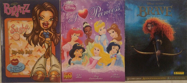 3 Sticker Books - Bratz, Princesses, Brave