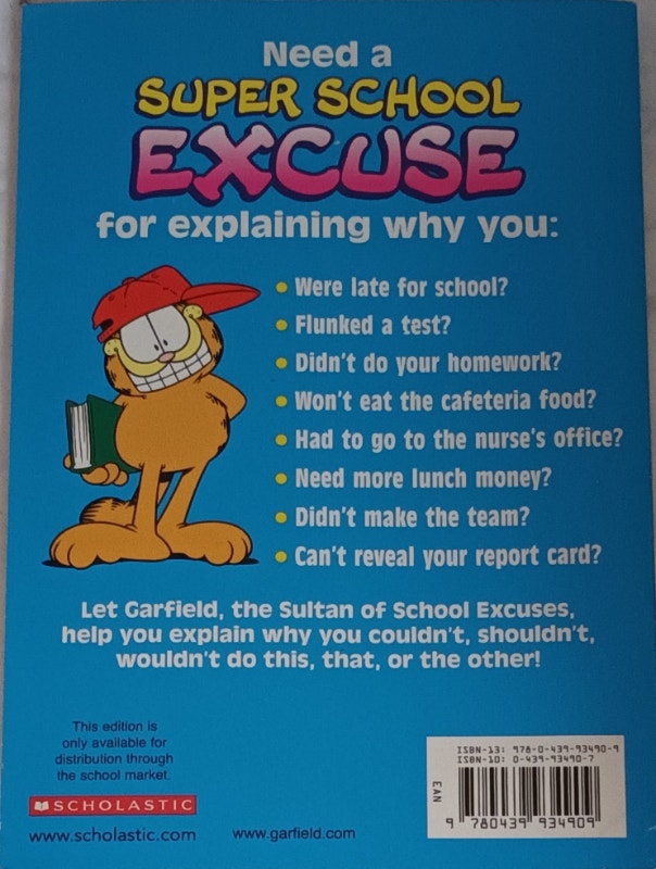 Garfield's Big Book of Super School Excuses by Scholastic - photo 2