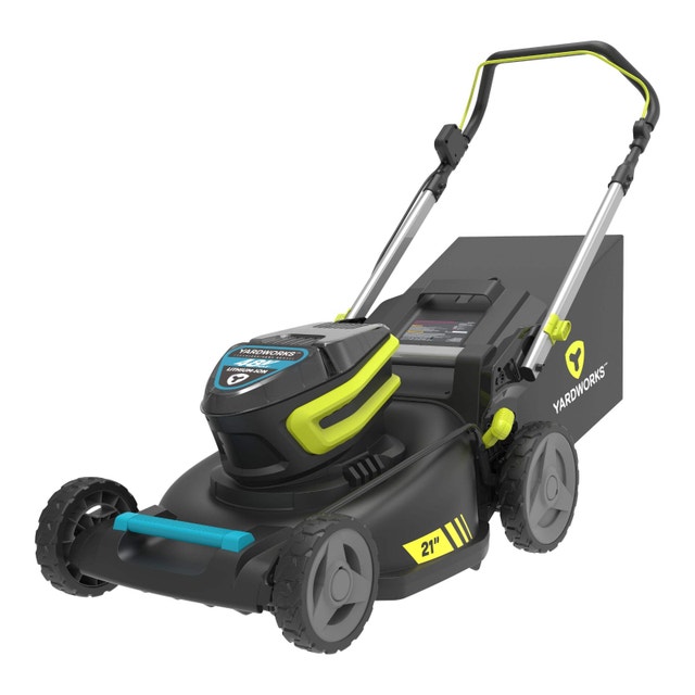 NEW Yardworks 48V 3-in-1 Brushless Push Lawn Mower, 21-in, 4Ah