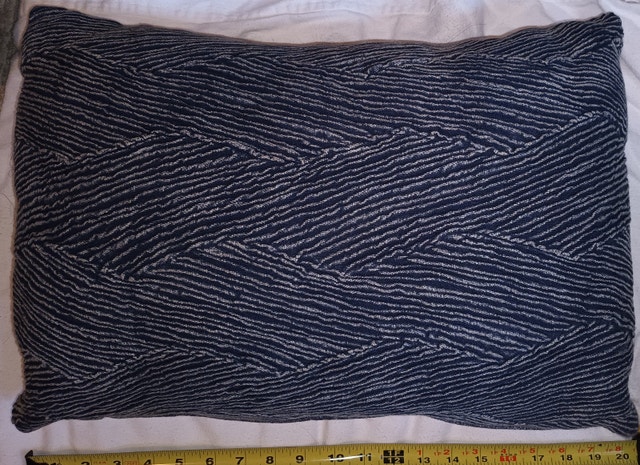 NEW 20x14" Blue Jean Wave Pattern Pillow Cover Includes Insert