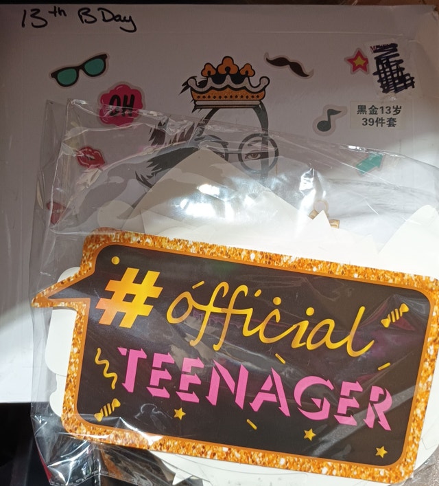 NEW 13th Birthday Party Photo Booth Props w sticks Pkg - photo 2