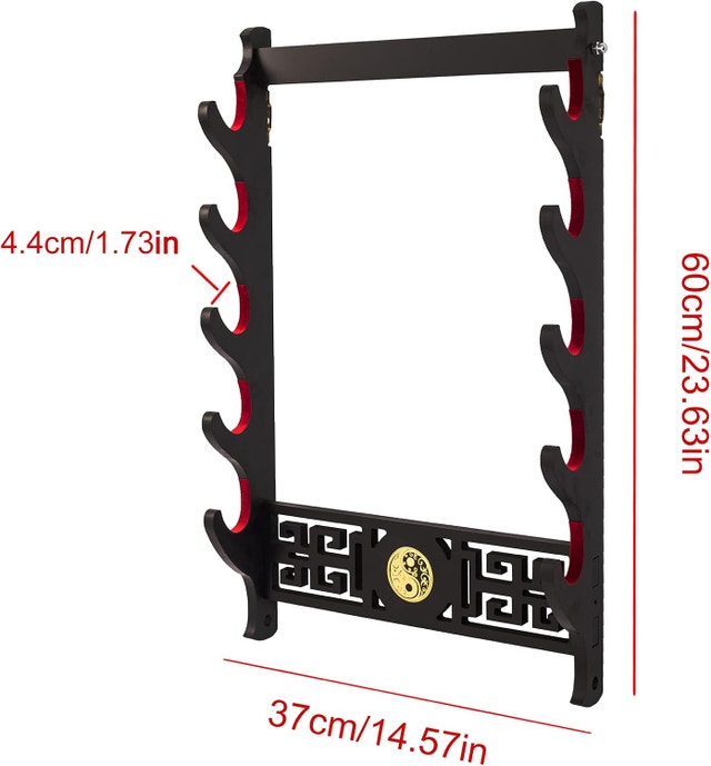 NEW Sword Holder Katana Wall Mount Display Stand, Velvet Padded - photo 2