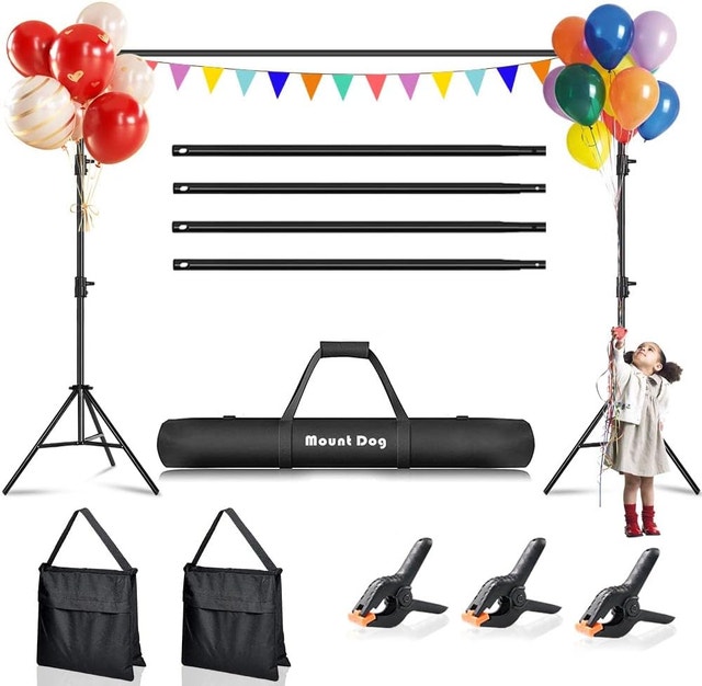 NEW Mount Dog 6.5ft x 10ft Backdrop Stand Kit Photography Studio