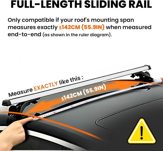 NEW Goyappin Universal Roof Rack Crossbars 53 Aluminum - photo 5