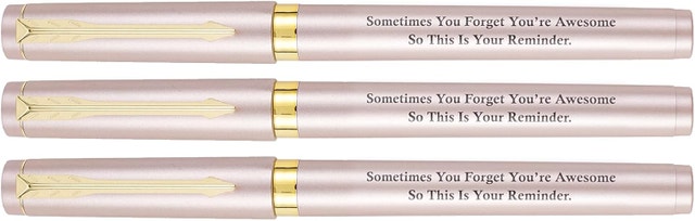 NEW Rose Gold Gel Pens Inspirational Motivational Medium Point