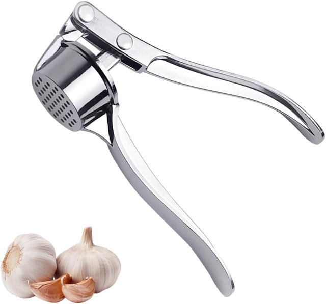 NEW Garlic Press Mincer Crusher Squeezer with Ergonomic Handle
