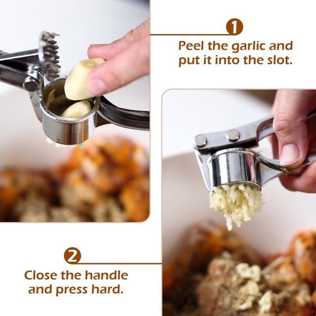 NEW Garlic Press Mincer Crusher Squeezer with Ergonomic Handle - photo 4