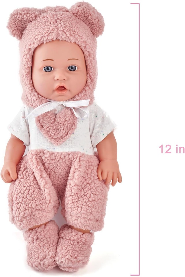 NEW Enjoyin 12" Baby Reborn Dolls, Accessories - Pink Outfit - photo 4