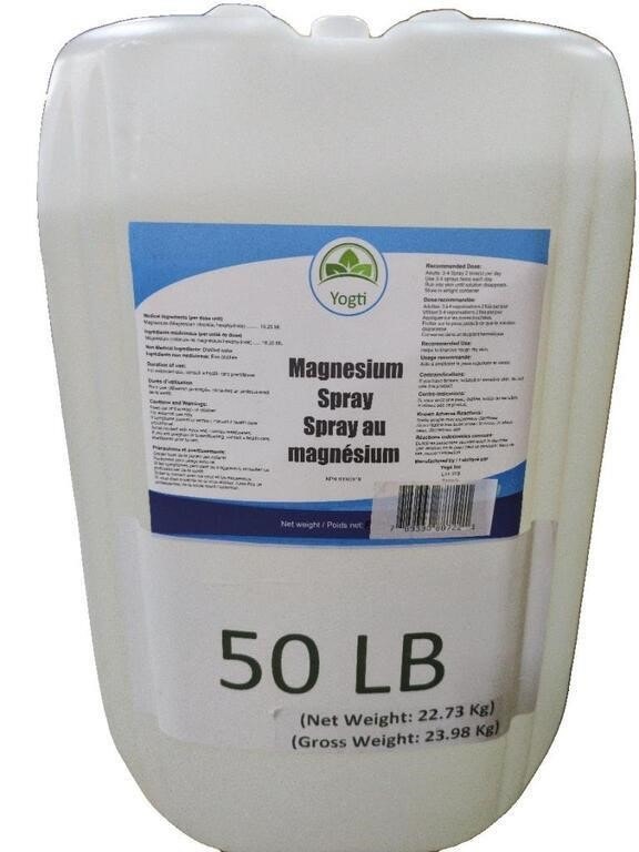 NEW Yogti [Canadian Brand] Ultra Pure Magnesium Spray 50lbs