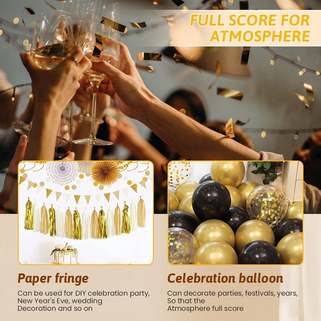 NEW Happy New Year Kit Decorations 2025, Printed Balloons - photo 3