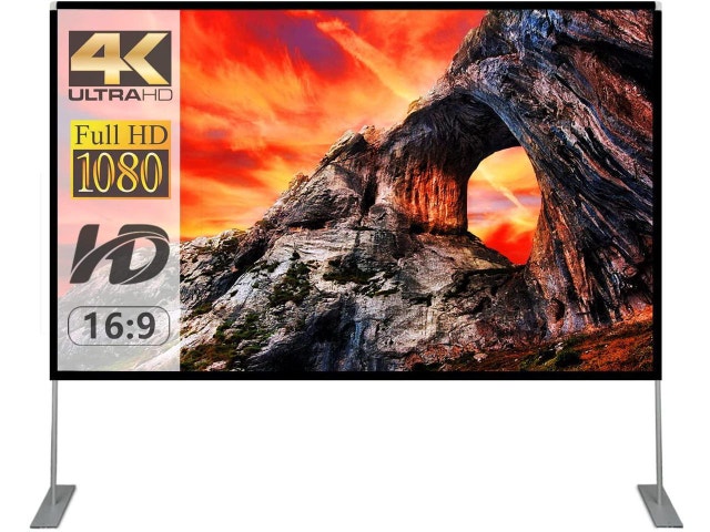 NEW SKERELL Projector Screen with Stand 100" Portable Projection