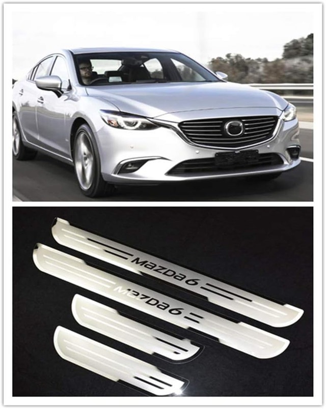 NEW Mazda 6 2015-19 Car Accessories Steel Cover Door Sill Scuff