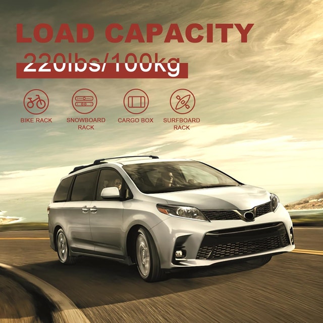 NEW 220Lbs Roof Rack Cross Bars Toyota Sienna 2011-20 - photo 3