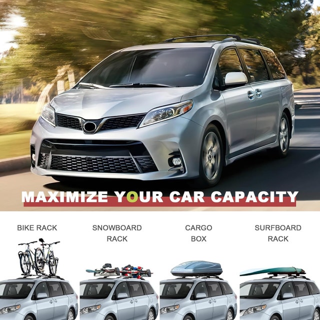 NEW 220Lbs Roof Rack Cross Bars Toyota Sienna 2011-20 - photo 4