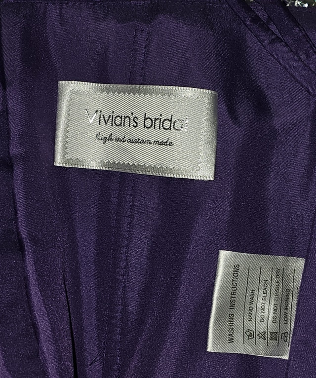 Vivian's Bridal Size 2 Women's Elegant Formal Royal Purple Gown - photo 3