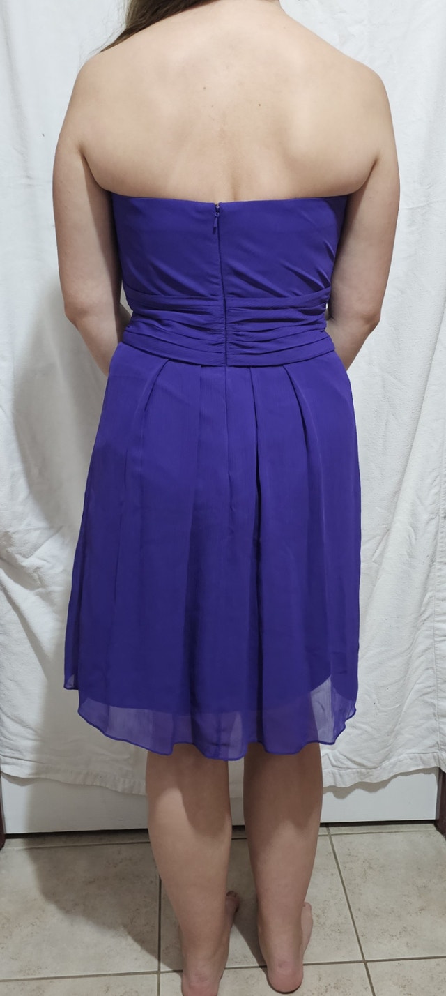 David's Bridal Size 4 Women Elegant Strapless Purple Dress Gown - photo 2