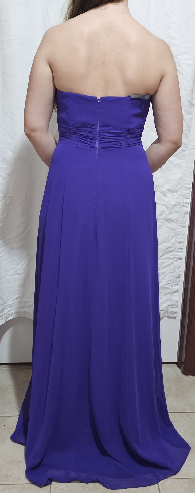 David's Bridal Size 6 Women's Formal Strapless Purple Gown - photo 3