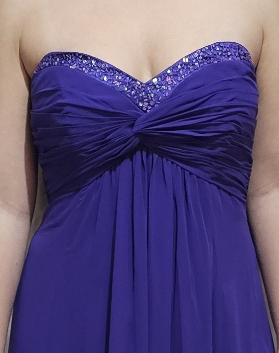 David's Bridal Size 6 Women's Formal Strapless Purple Gown - photo 5