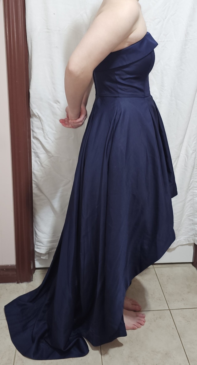 Speechless Women's Size 5 Dark Blue Strapless Maxi Dress - photo 3
