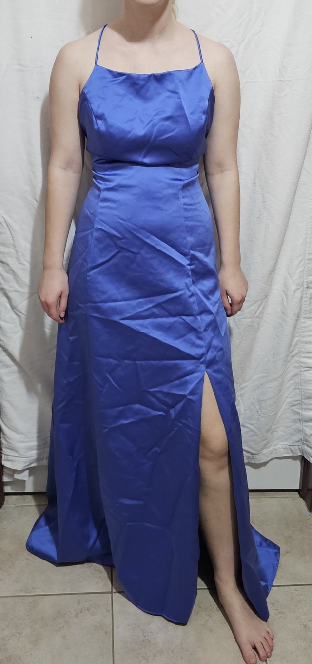 Jump Apparel Women's Size 7/8 Light Blue Satin Tulle Gown - photo 2