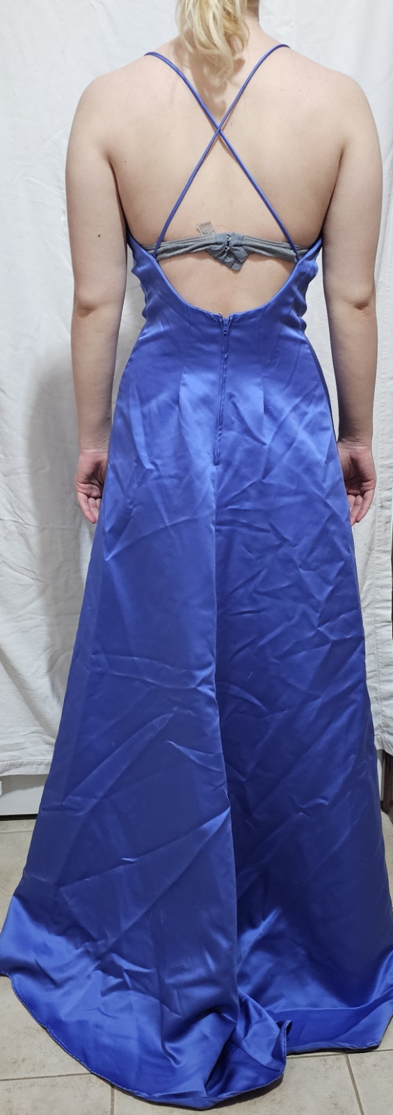 Jump Apparel Women's Size 7/8 Light Blue Satin Tulle Gown - photo 3