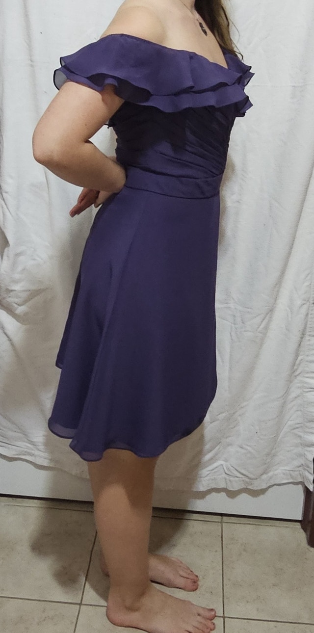 Allure Bridal Women's Size 8 Purple Ruffled Gown - photo 3