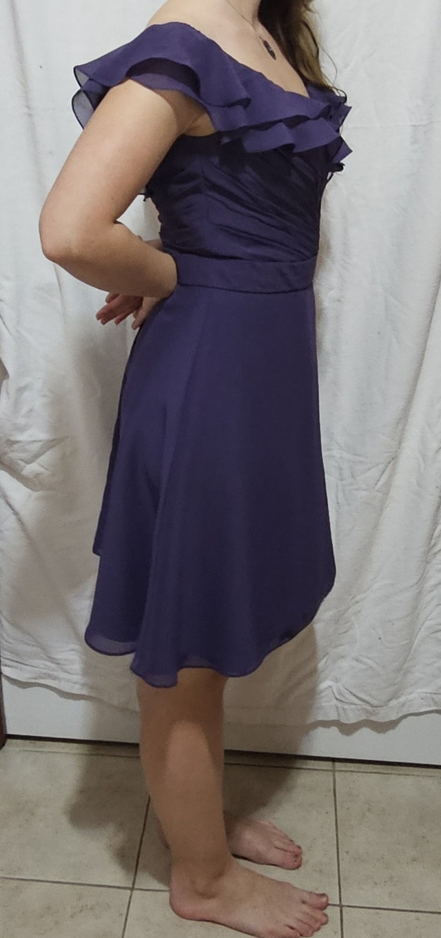 Allure Bridal Women's Size 8 Purple Ruffled Gown - photo 4