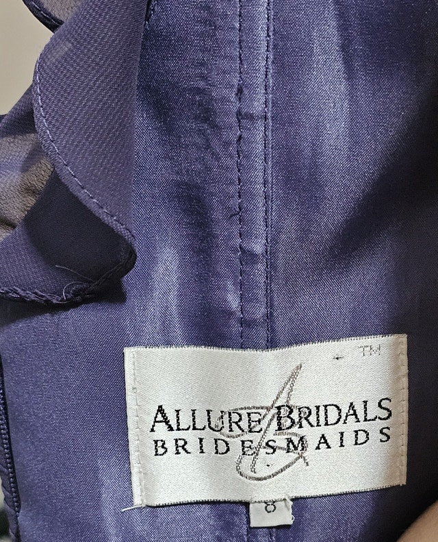 Allure Bridal Women's Size 8 Purple Ruffled Gown - photo 5