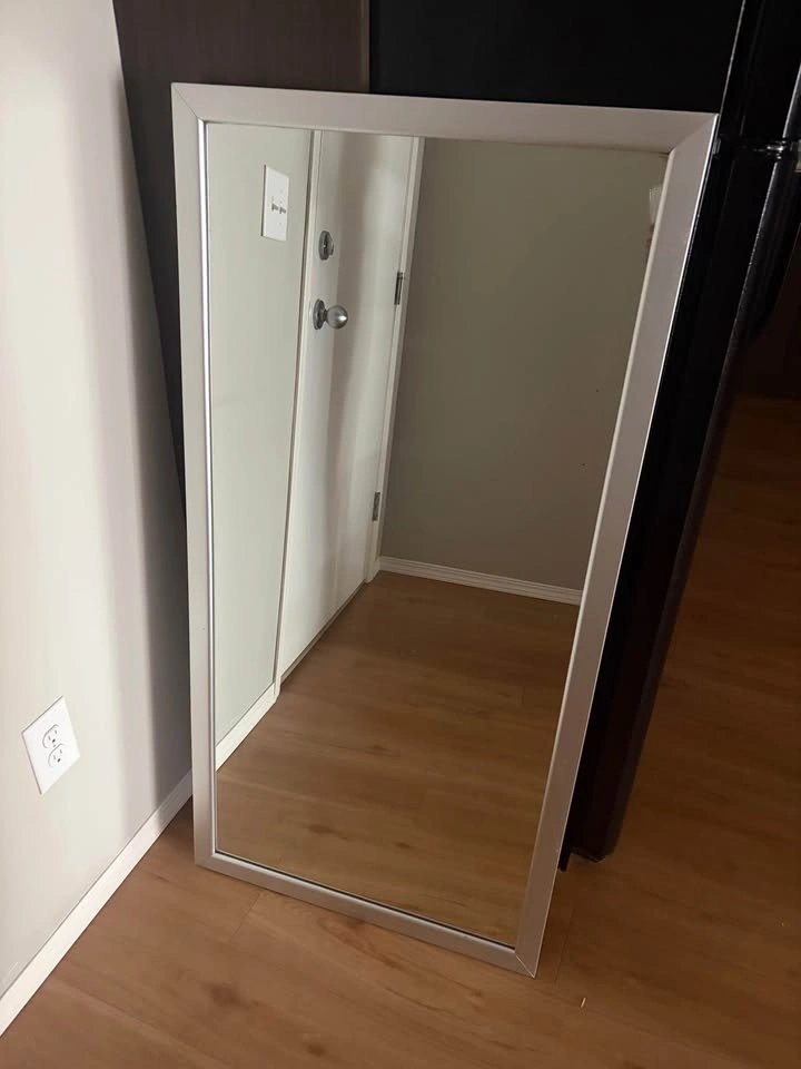 Moving Sale! Large Silver Floor Mirror (48" x 25") - photo 2