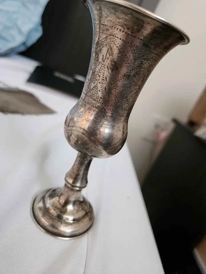 Sterling Kiddish Wine Cup by Jacob Fenigstein, 1910 Birmingham - photo 4