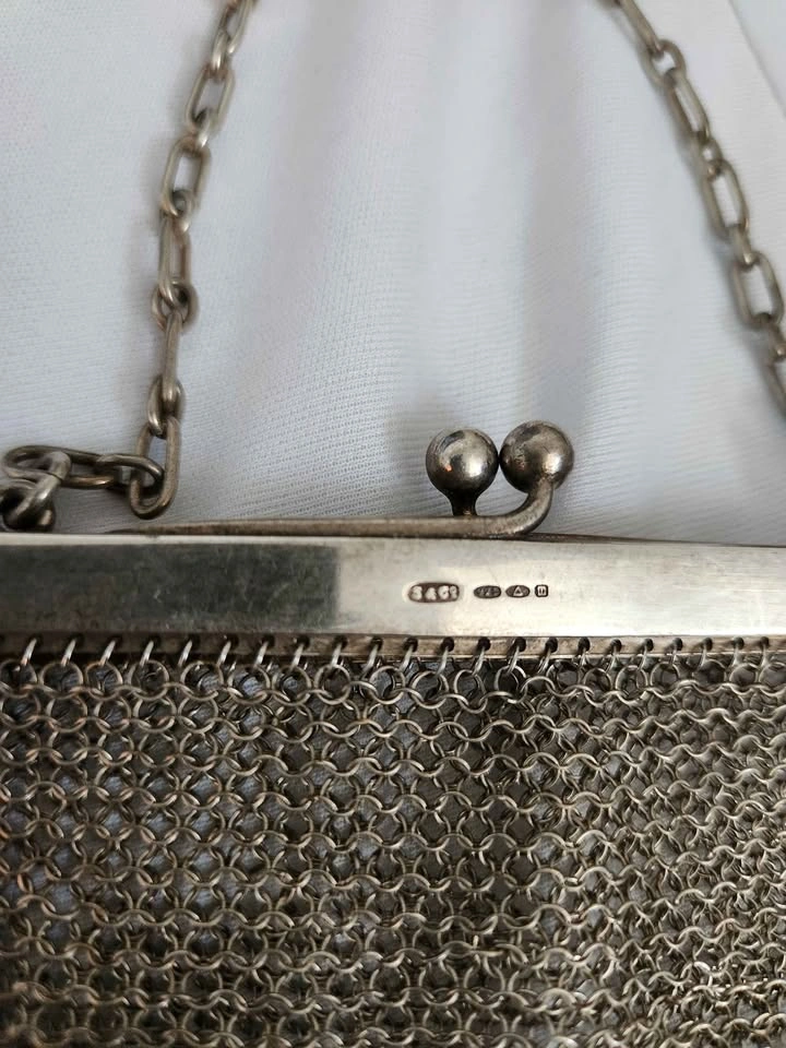 Solid Sterling Silver Mesh Purse by Spurrier & Co. 1886 - photo 4