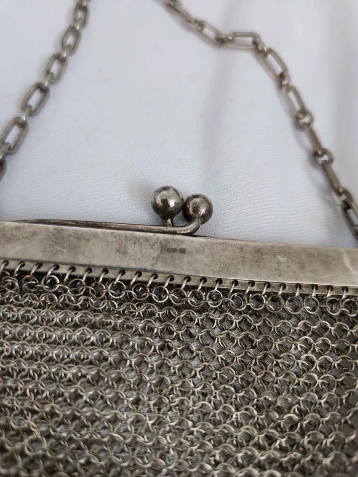 Solid Sterling Silver Mesh Purse by Spurrier & Co. 1886 - photo 5