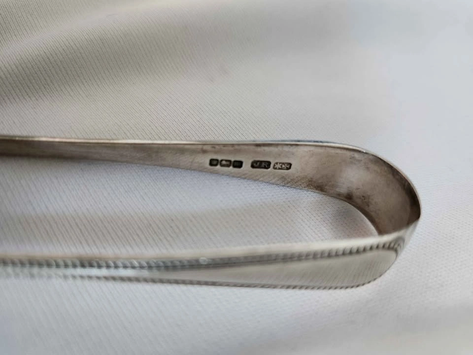 Sterling Silver Salt Tongs by Joseph Rogers and sons, early 1900 - photo 3