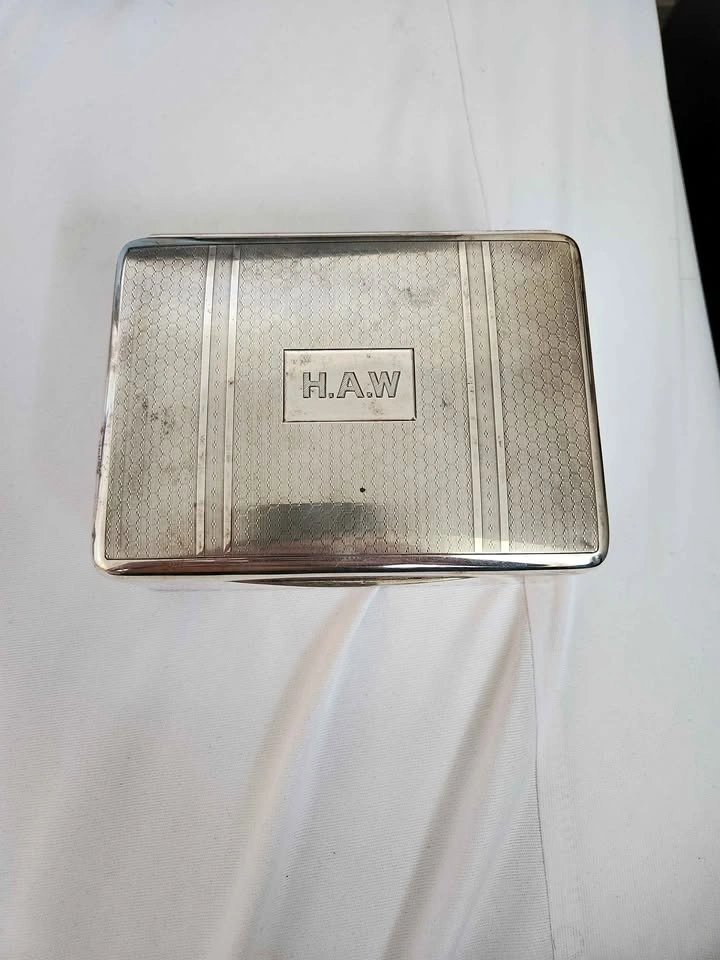 Birks Sterling Silver Cigar Box, Lined with Cedar wood