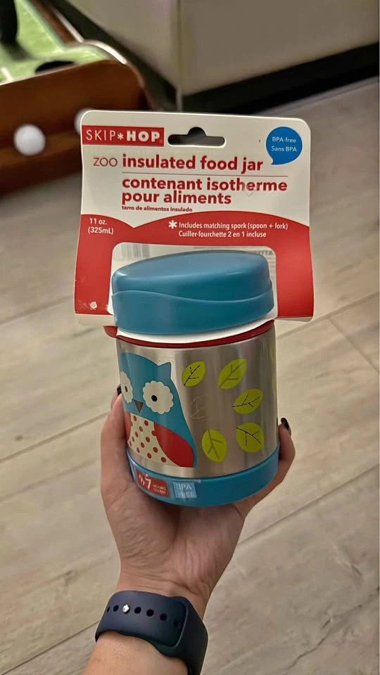 NEW Skip Hop Zoo Insulated Food Jar (Owl) + Matching Spork