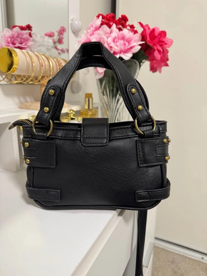 Black Studded Padlock Mini handbag - photo 3