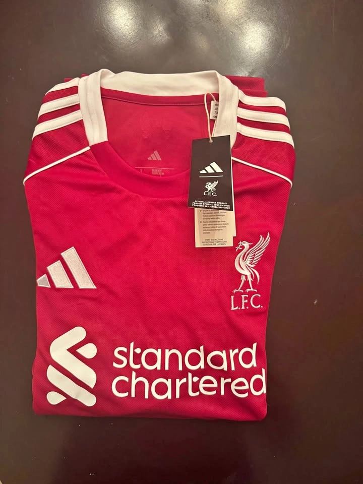 Adidas Liverpool F.C. Long Sleeve Home Jersey - Size Large