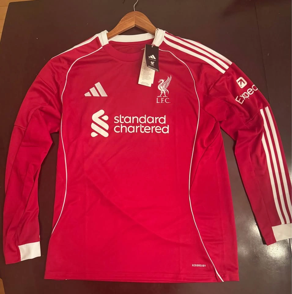 Adidas Liverpool F.C. Long Sleeve Home Jersey - Size Large - photo 3