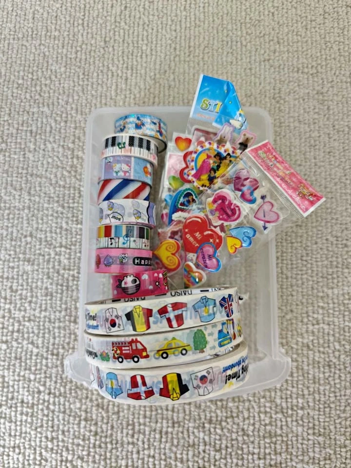 Used Washi Tape & Stickers Bundle