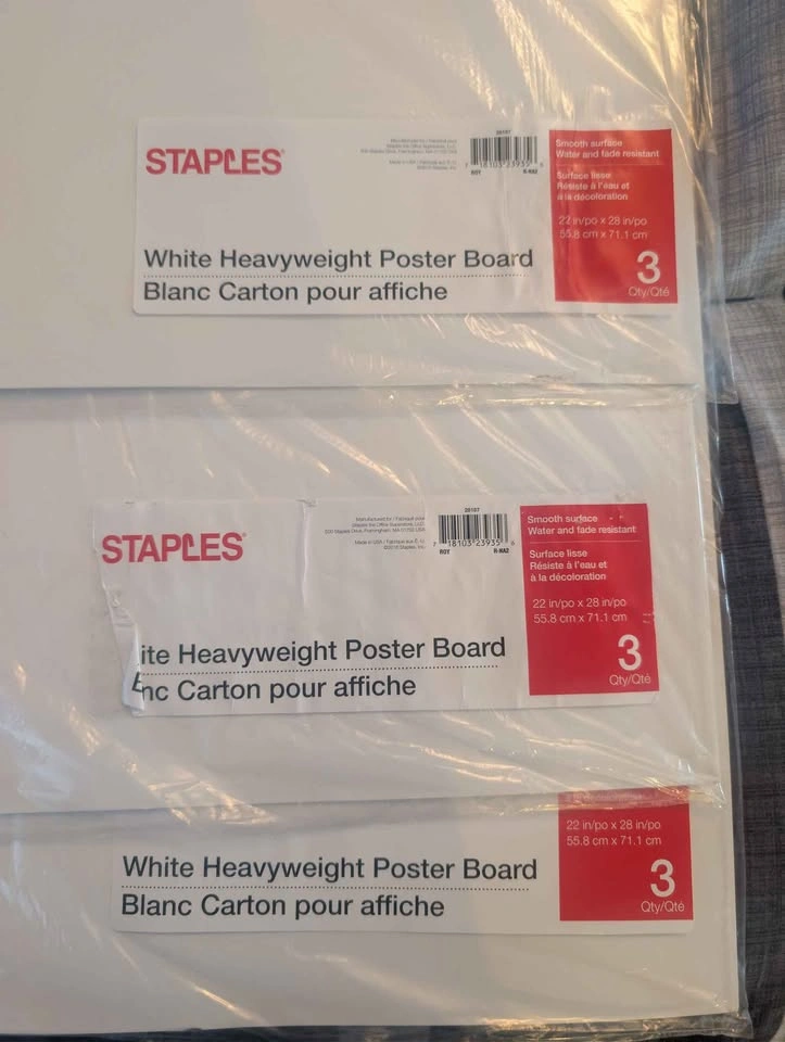 Staples White Heavyweight Poster Board and Assorted Colors - photo 2